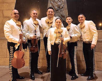 Mariachi Nuevo Guadalajara with 6 musicians on Plaza Stage