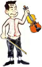Pelao with his violin